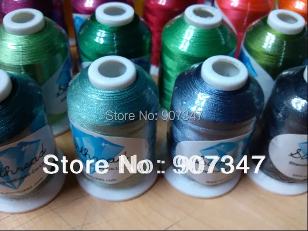 Бесплатная доставка, полиэфирная вышивальная машина Brother разных цветов, нить-1000 м/катушка mini-king, полиэфирная нить/пряжа