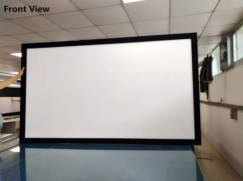 HKCW-U, 2,35: 1 фиксированная рамка проекционные экраны для 2D HD проектора, активный 3D HD проектор, 4K Ультра HD проектор ПВХ кино белый