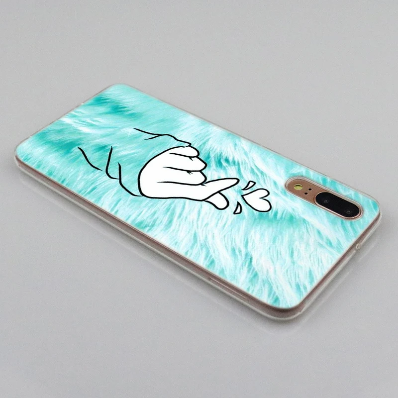 Мягкий силиконовый чехол Love on the finger kpop heart для Huawei P30 P20 P10 P9 P8 Lite 2017 Pro Mini P Smart 2019 Plus |