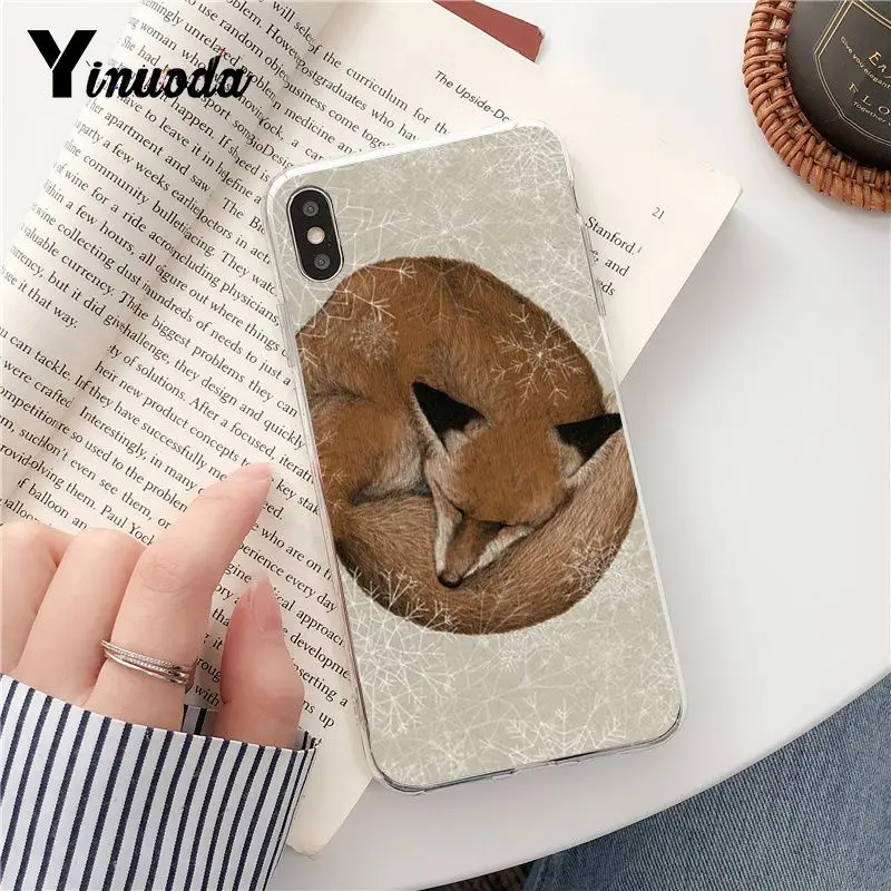 Роскошный чехол для телефона Yinuoda fox is sleeping с уникальным дизайном iPhone 8 7 6 6S Plus X XS MAX