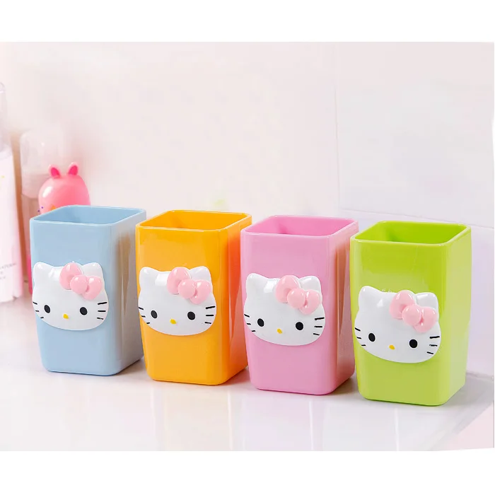 Hello kitty, парные чашки, держатель для зубных щеток, аксессуары для ванной комнаты, бытовые чашки для полоскания рта и путешествий