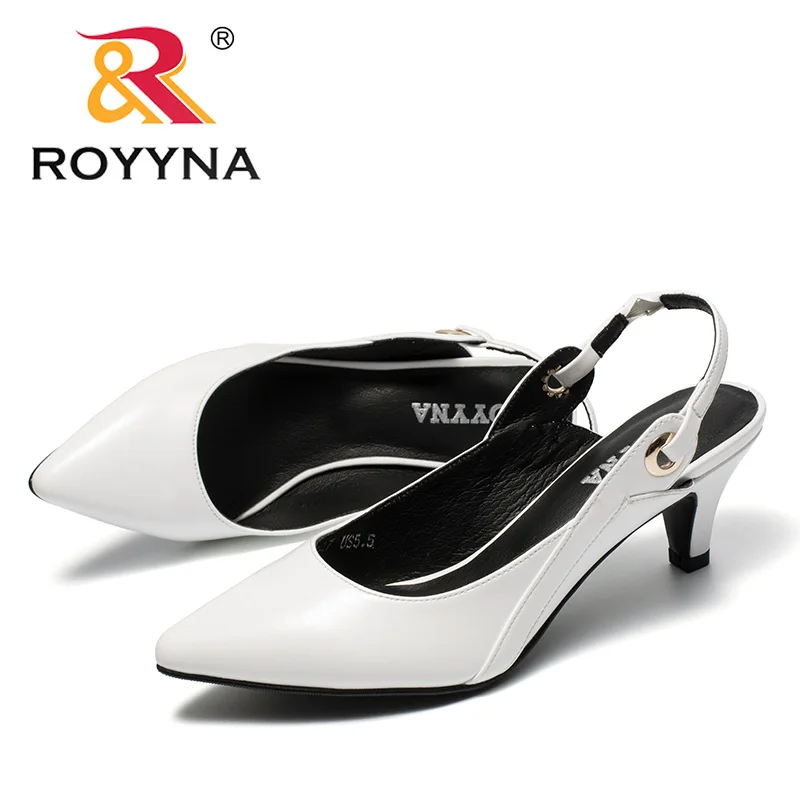 

ROYYNA New Arrival Popular Style Women Sandals Pointed Toe Femme Summer Shoes Thin Heels Feminino Slipper Comfortable Sandals