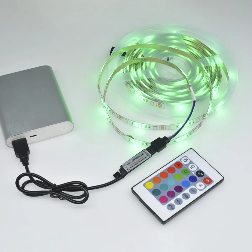 5 В 5 м USB кабель питания светодиодный светильник SMD 2835 Рождественская настольная декоративная лампа лента для телевизора фоновый светильник ing Настольный ПК SMD2835