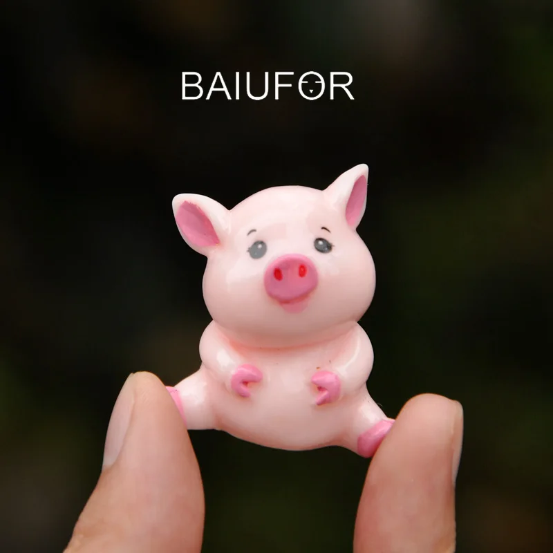 Миниатюрное семья розовых свиней BAIUFOR Террариум фигурки DIY сказочное садовое