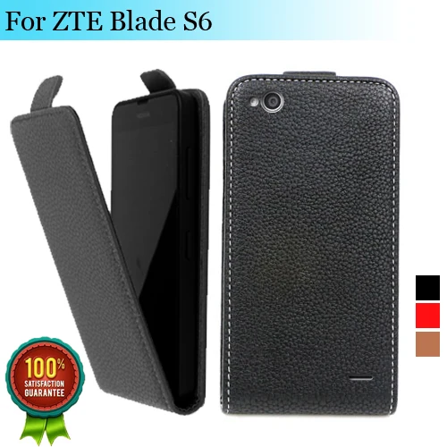 Factory price , Top quality new style flip PU leather case open up and down for ZTE Blade S6, gift
