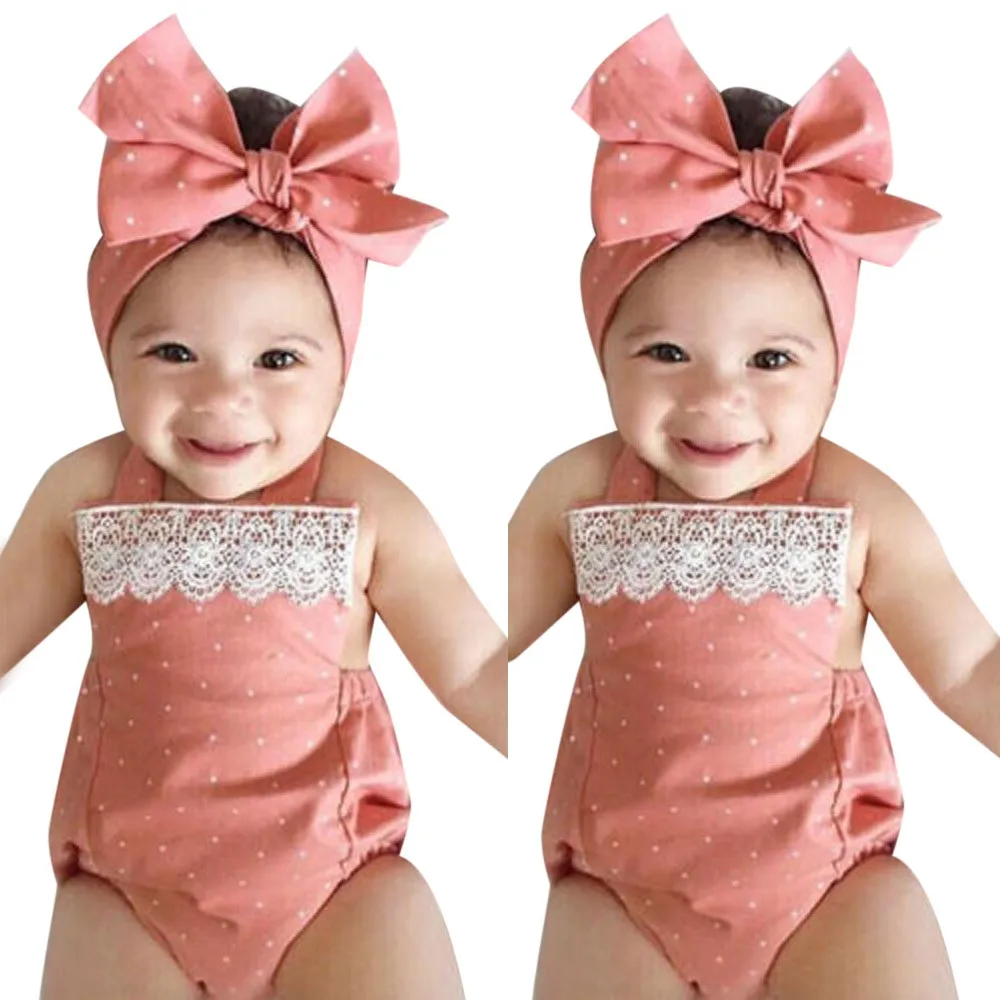 Одежда для малышей комбинезон девочек повязка на голову младенцев одежда
