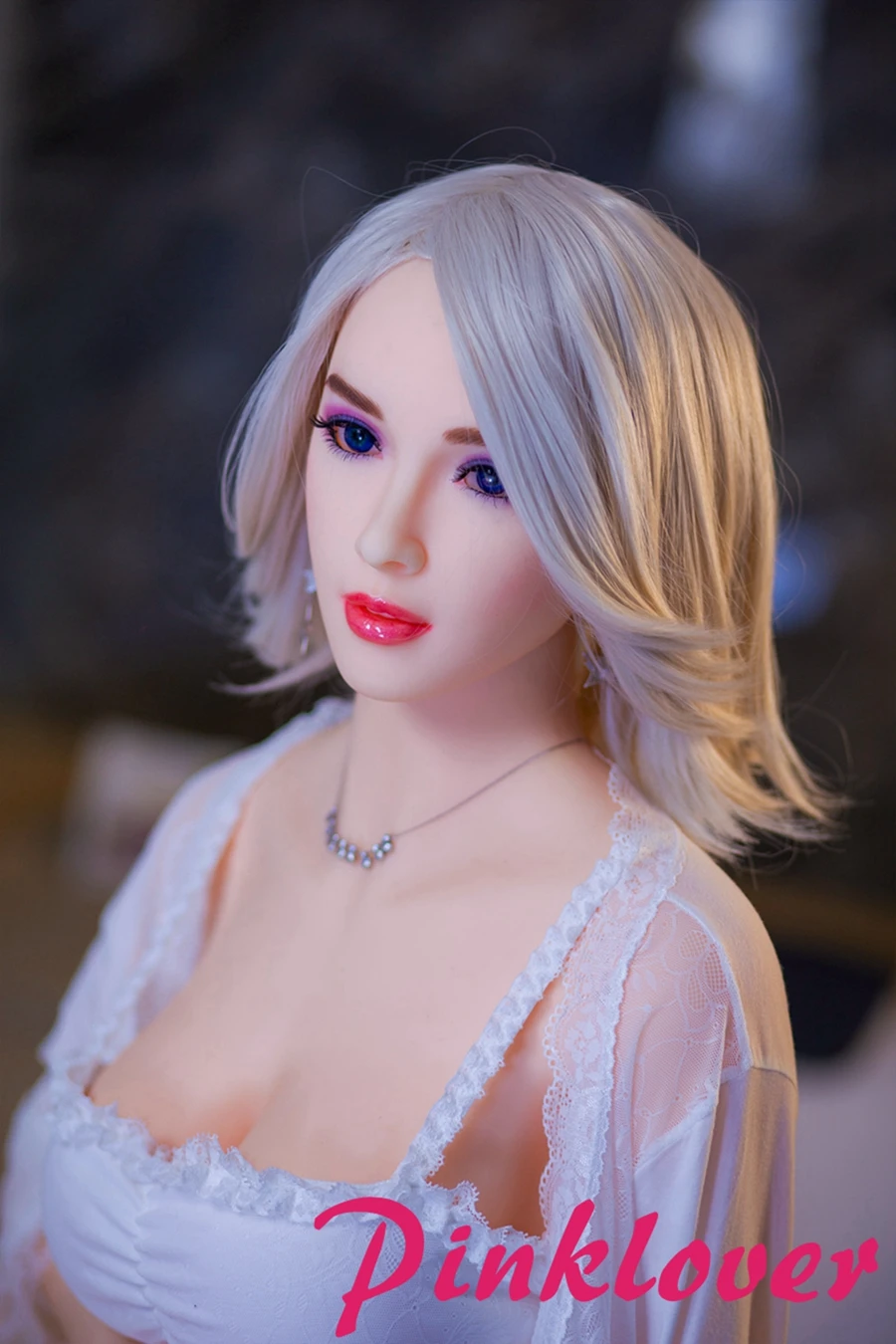 Pinklover 158cm Новое прибытие Подгонянная реалистичная белая кожа с металлическим