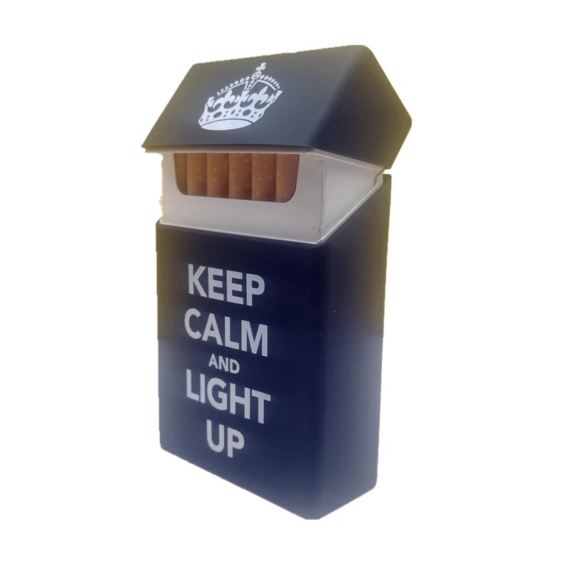 Keep Calm вмещает 20 сигарет Модный милый силиконовый чехол для эластичный резиновый
