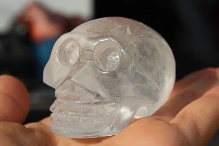 68208++++171g natural white quartz crystal skull to heal | Дом и сад