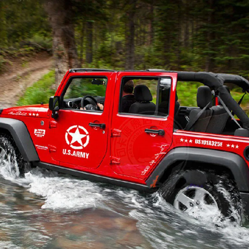 Братья США армии звезда капот тела двери Стикеры наклейка винил для Jeep Wrangler Патриот компас Grand Cherokee