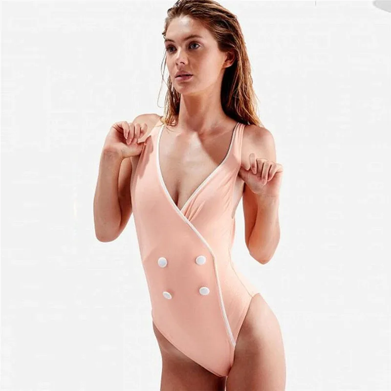 Женский цельный купальник 2018 новый летний сексуальный женский пляжный купальный