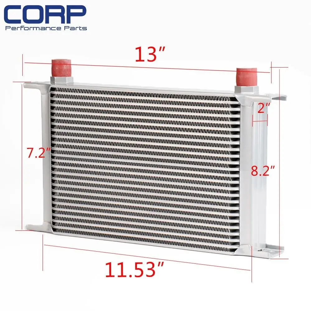 Universal 25 Row JDM Engine Oil Cooler Kit + Sandwich Plate AN10 Lines |