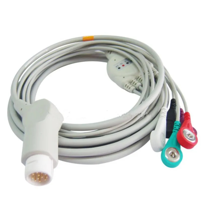 Совместимый с Philips/HP 12Pin MP20/30/VM6 монитор пациента ЭКГ кабель один шт. 5 выводов