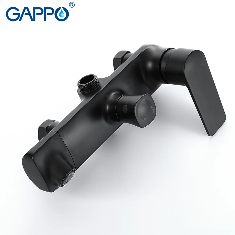 GAPPO черный смеситель для душа набор с осадками кран ванны 3 функции нержавеющая