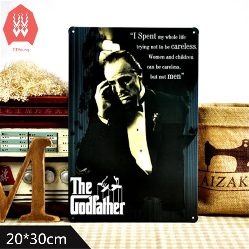 &quotКрестный отец&quot жестяная вывеска фильм металлический плакат Арт кафе бар