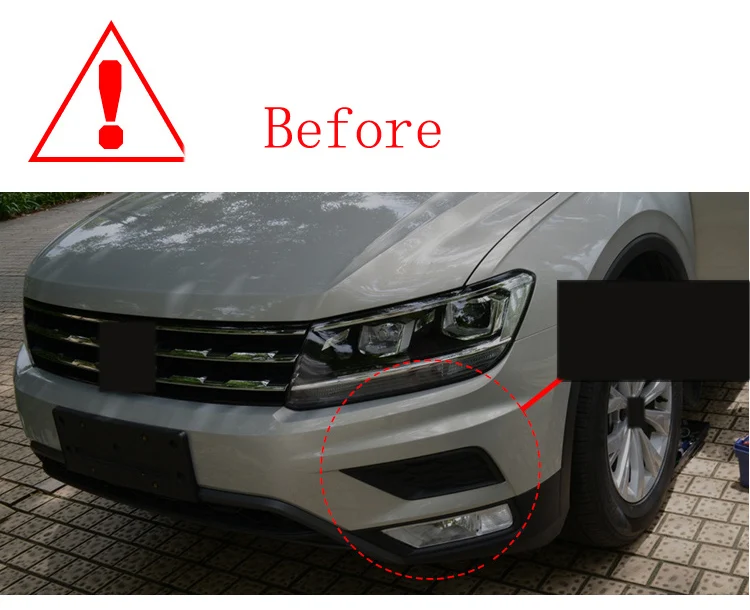 Автомобильный Стайлинг для Фольксваген Tiguan mk2 2016 2017 2018 передняя противотуманная