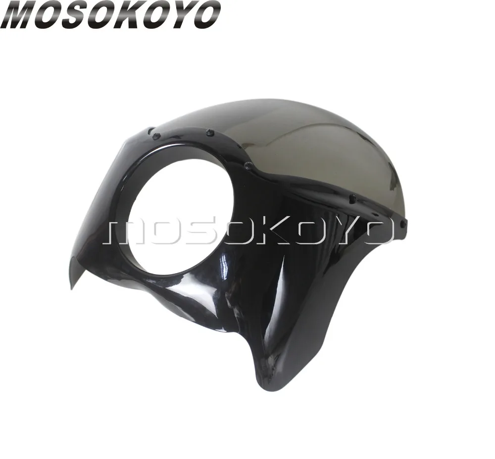 Мотоцикл 5,7" вырезанная фара обтекатель для Harley Sportster 883 Touring Dyna LowRider Street Fat Bob FXD заказное ветровое стекло