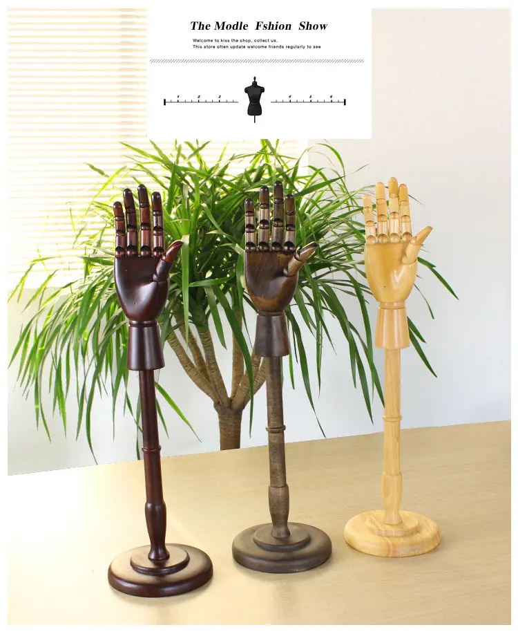 

High Quality Best Wooden Hand Mannequin Fashion Mannequin Hand With Base