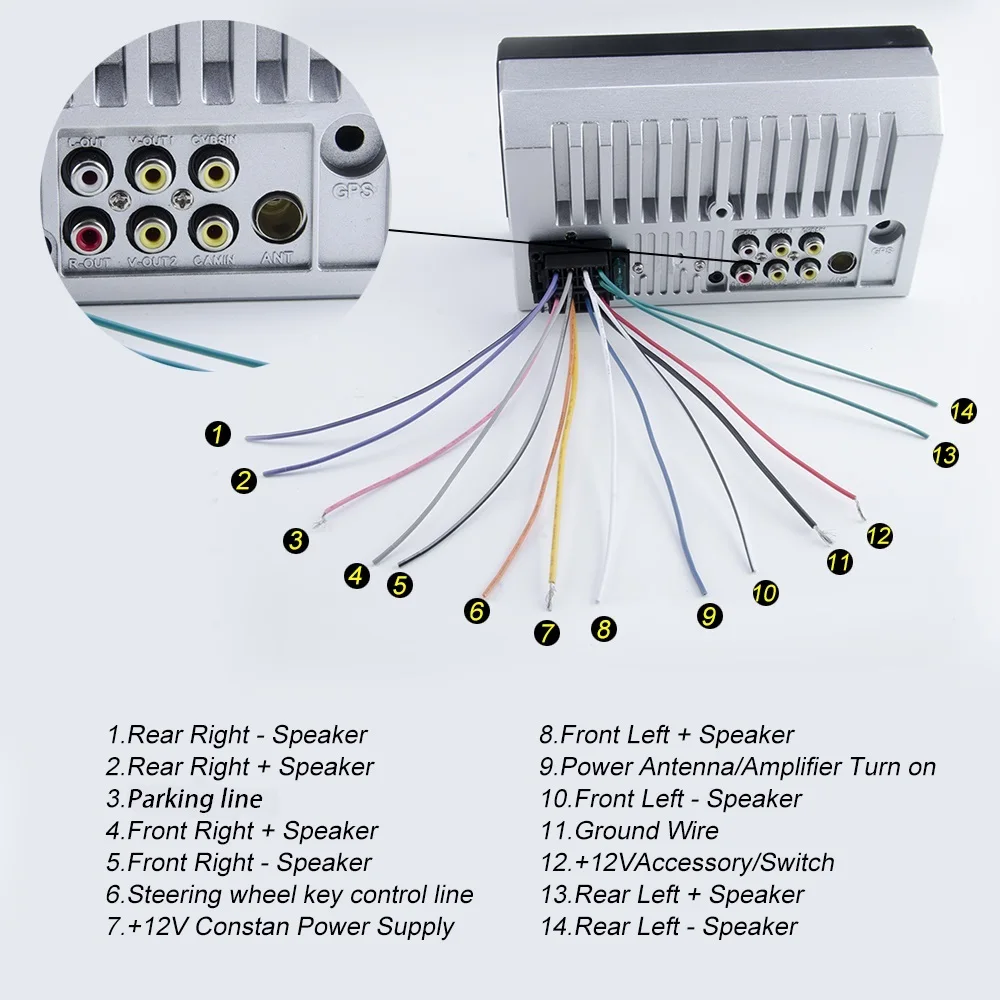 Автомобильный Радио HD 7 &quotсенсорный экран стерео Bluetooth 12 В 2 Din FM ISO power AUX вход Авто