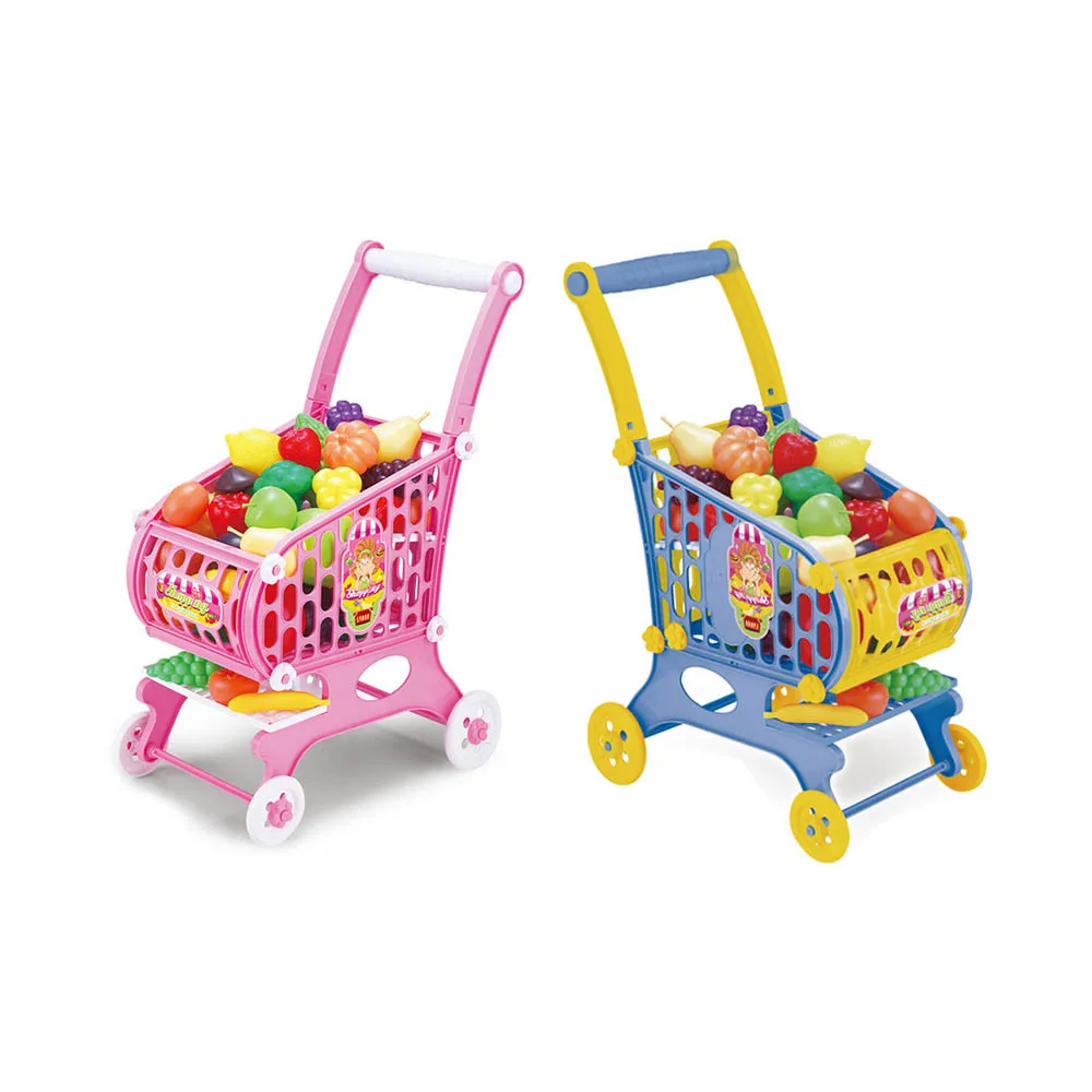 Мини дети Handcart Моделирование небольшой супермаркет корзина тележка игрушка