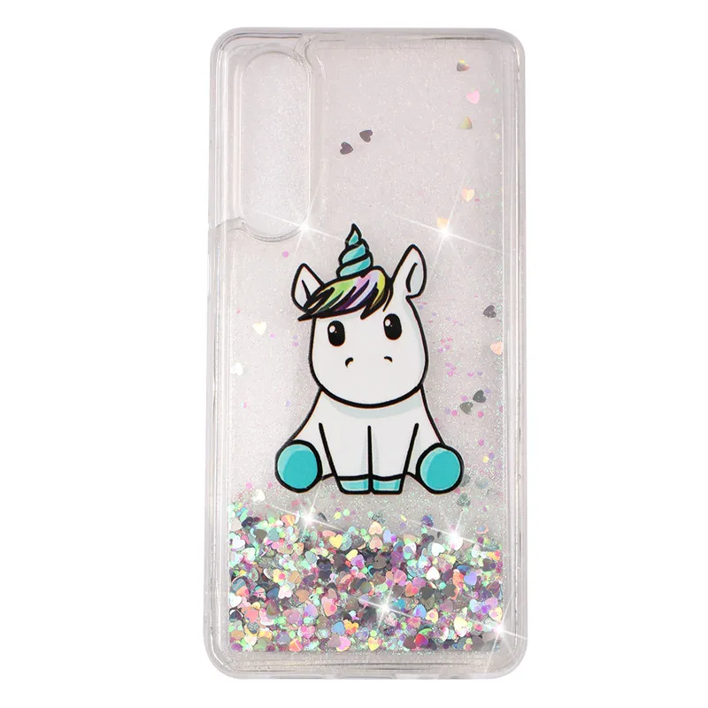 Style 4 FLYKYLIN чехол с единорогом для huawei P30 Pro чехол s для huawei P20 Lite Coque on P20 чехол Блестящий динамический жидкий силиконовый чехол - Цвет: Style 4