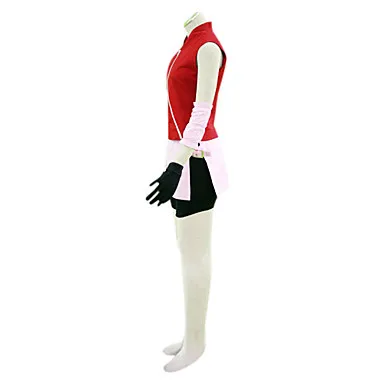 

Can be tailored Anime NARUTO Cosplay Man Woman Halloween Cos Haruno Sakura Cosplay Costume top+skirt+pants+gloves