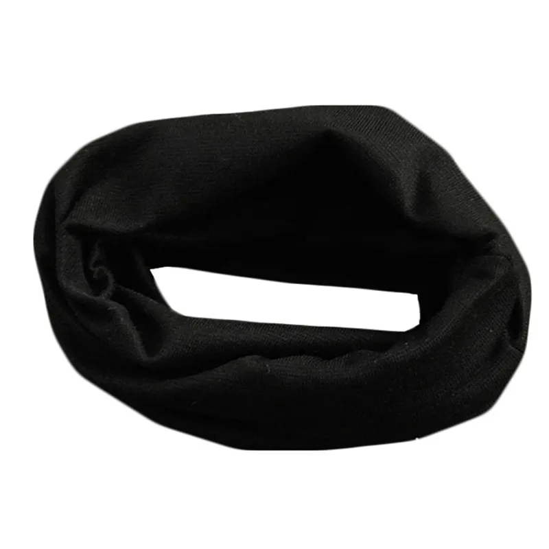 black scarf Новая весенне-Осенняя детская шапка, комплект для мальчиков и девочек, шарф, зимний теплый шейный платок, детские вязаные шапки, комплекты с воротником, хлопковые детские шапки, шарф - Цвет: black scarf