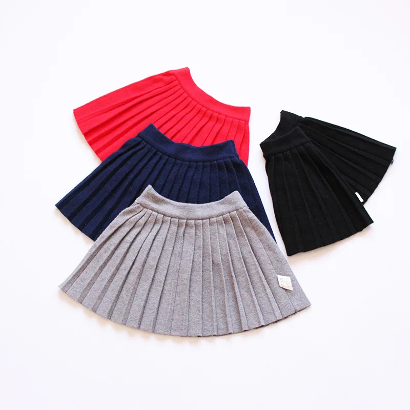 

Kids Girls Pleated Skirt Children Clothing 2019 Spring New Baby Girl Solid Tutu Skirts Children Student Costume Tennis Skirts