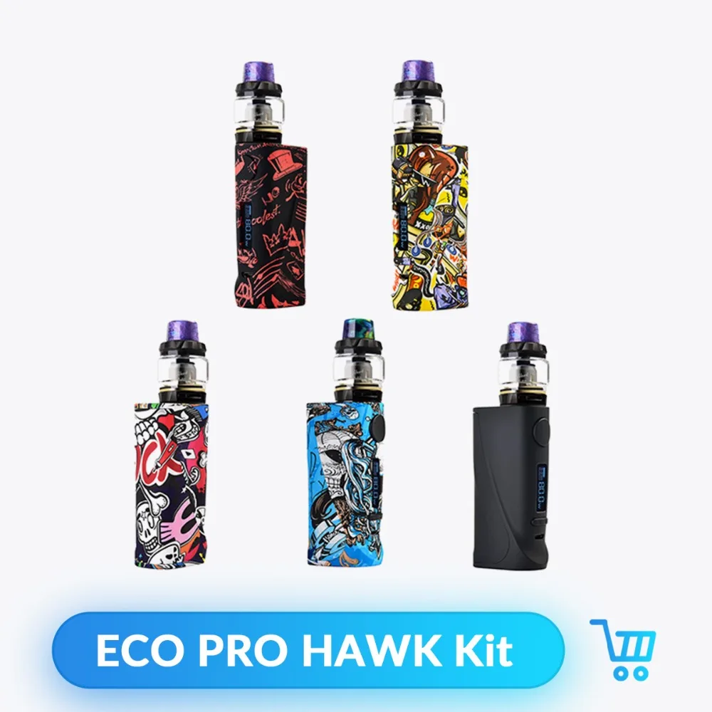 Электронная сигарета Vapor Storm ECO PRO HAWK Kit TC Box Mod 80 Вт Lion RDA Tank 3 Stage с контролем