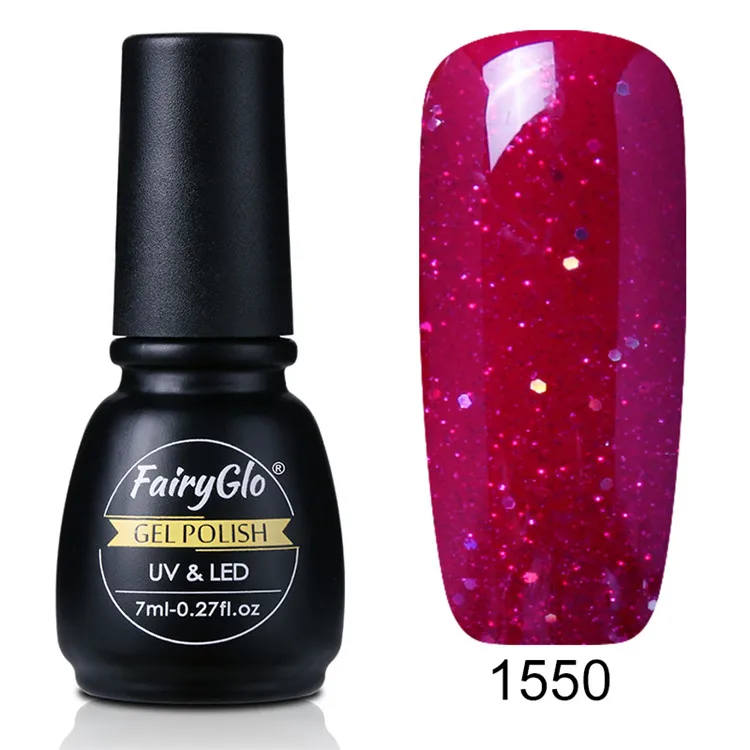 1550 FairyGl, 7 мл, чистый цвет, Гель-лак, УФ-гель для ногтей, впитывающая краска, Гель-лак, Полупостоянный Гибридный лак, лаковый лак, эмаль - Цвет: 1550