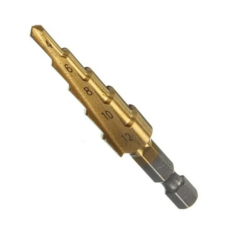 

2 Sizes 1 Pcs Metric Spiral Flute The Pagoda Shape Hole Cutter 4-12/20mm HSS Steel Cone Drill Bit Set HSS Steel Step Sharpening