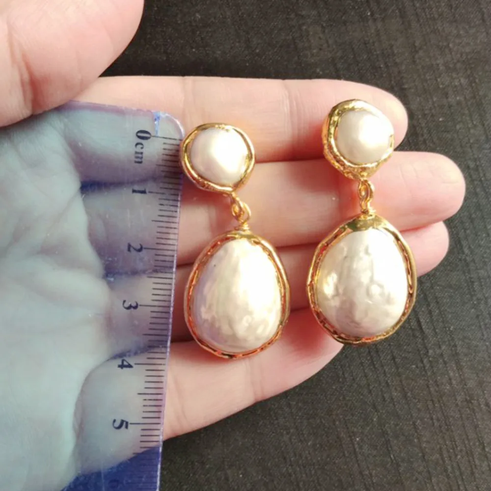 Женские серьги с натуральным жемчугом подвески Largos Bijoux Femme модные женские Brinco
