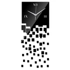 Реальное предложение, распродажа, новые часы в подарок, черные 3d современные настенные Акриловые кварцевые часы, безопасные зеркальные часы для домашнего декора