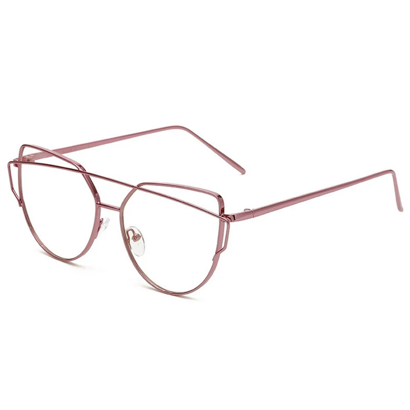 2017 модные очки плоские линзы оправа для женщин фирменный дизайн Двойные Лучи