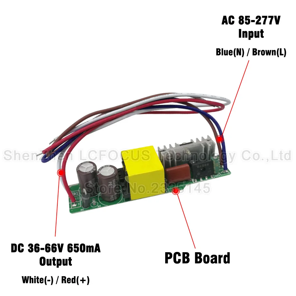 Светодиодный драйвер 2 шт. 12 20x3W 650mA 36 66V 45 48 54 60 W светильник ing Transformers для 36W 45W 48W 54W