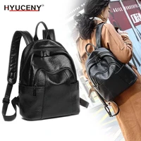 fashion 2018 woman backpack high quality youth leather backpacks for teenage girls female school shoulder bag backpack mochila