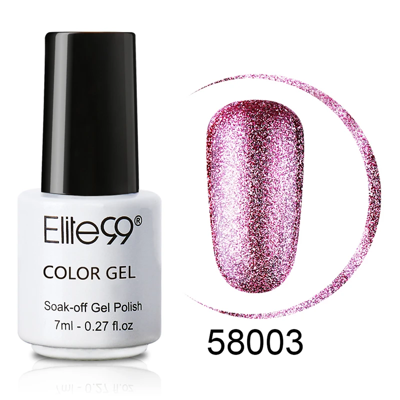 Elite99 7 мл Платиновые блестки гель для ногтей лак сделай сам Полупостоянный алмаз