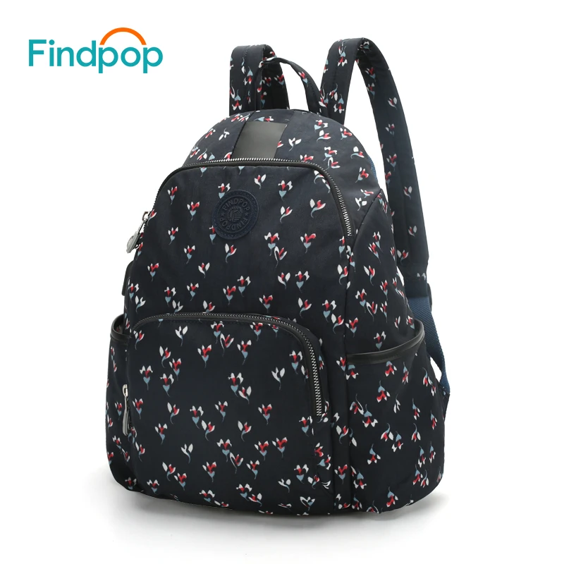 Рюкзак Findpop с USB зарядкой Женский нейлоновый водонепроницаемый рюкзак защитой от
