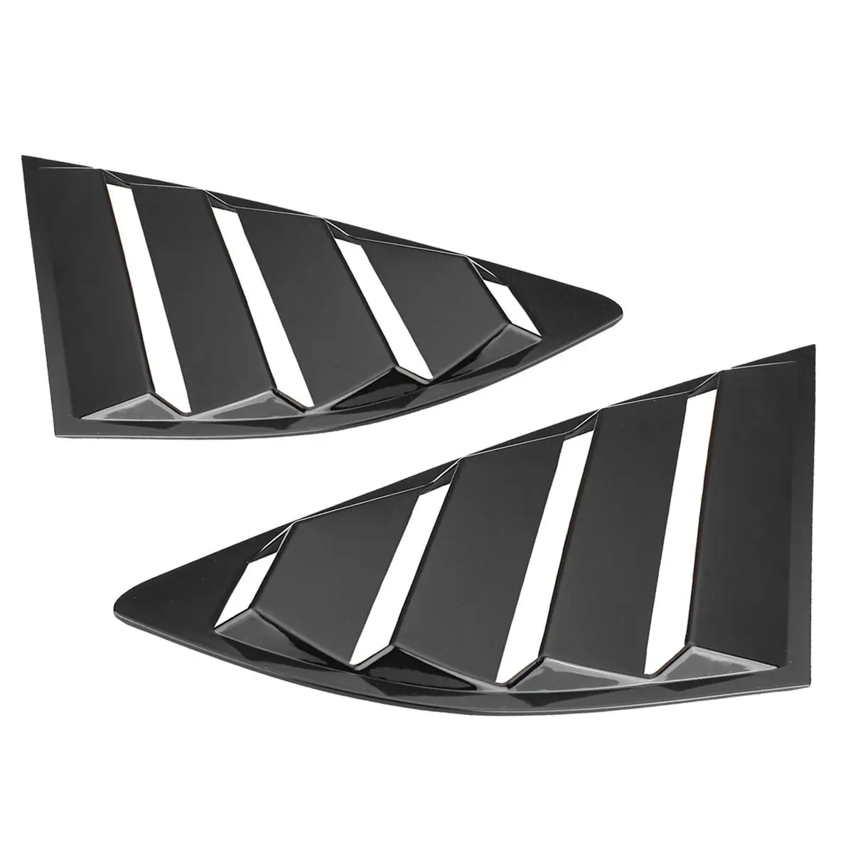 Gloss Black Пара четверти жалюзи Крышка отверстия сзади боковое окно автомобиля Стайлинг для Ford Fusion для Ford Mondeo 2013 - Цвет: Gloss Black