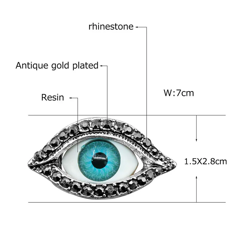 Anstory в стиле панк Синий Зло Средства ухода для век циркон горный хрусталь