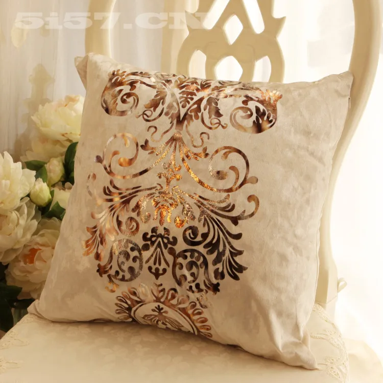 Наволочка ou Velvet fabric с геометрическим рисунком наволочка горячей штамповкой 45x45
