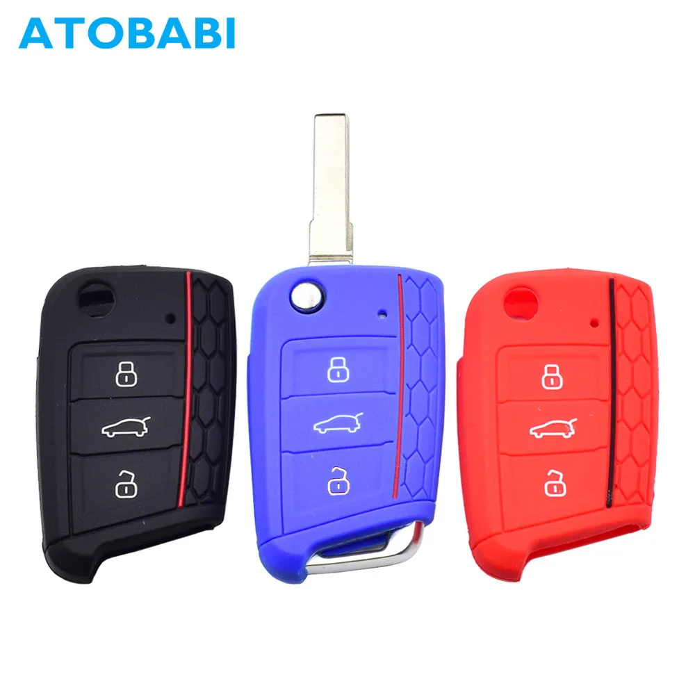 3 кнопки складной силиконовый чехол для ключей от машины дистанционный Брелок