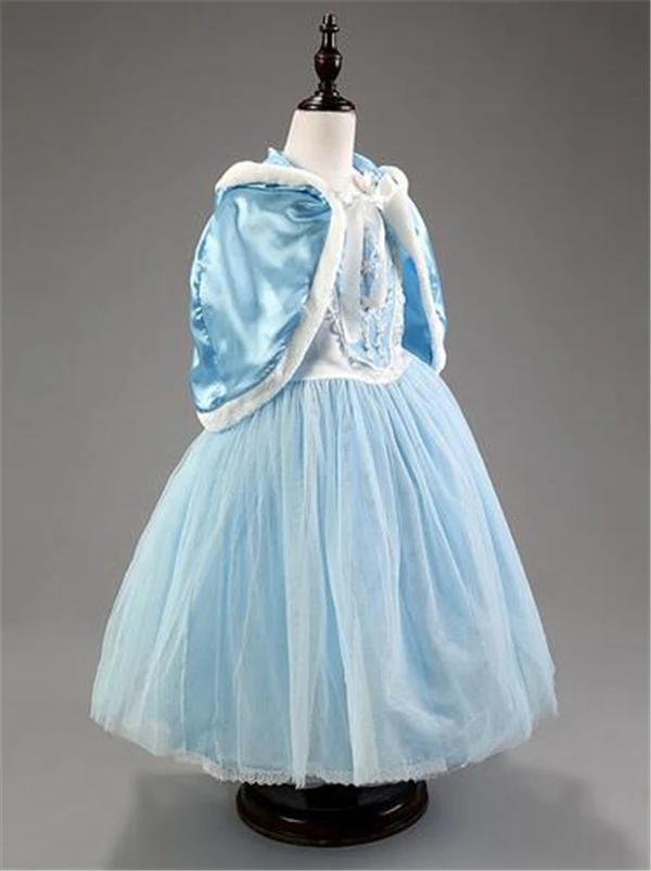 Детские платья принцессы Эльзы для девочек карнавальный костюм нарядное платье +