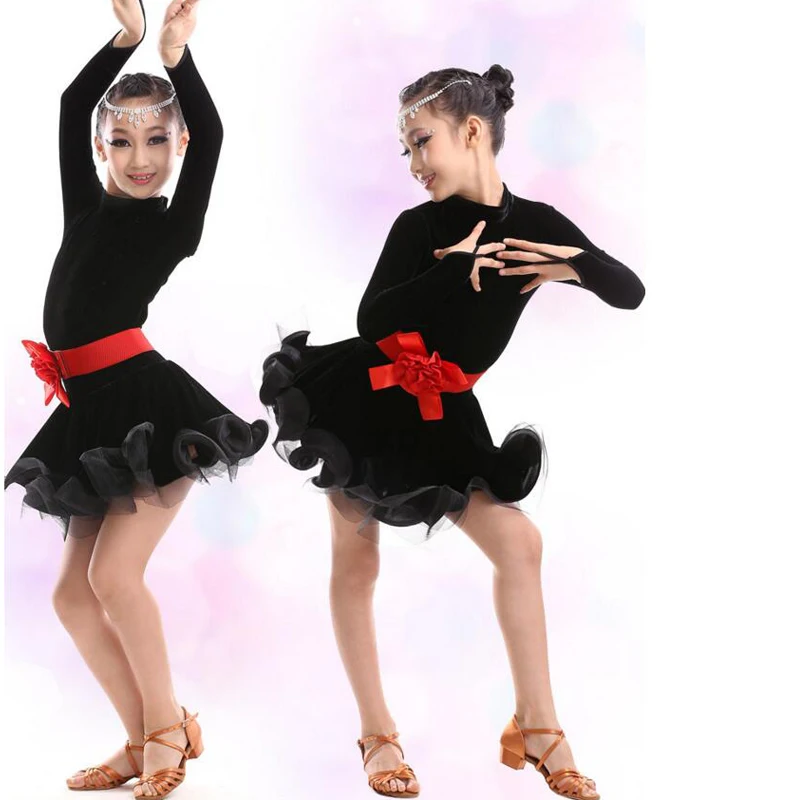 Детское платье для бальных танцев Латинской сальсы танцевальные костюмы девочек