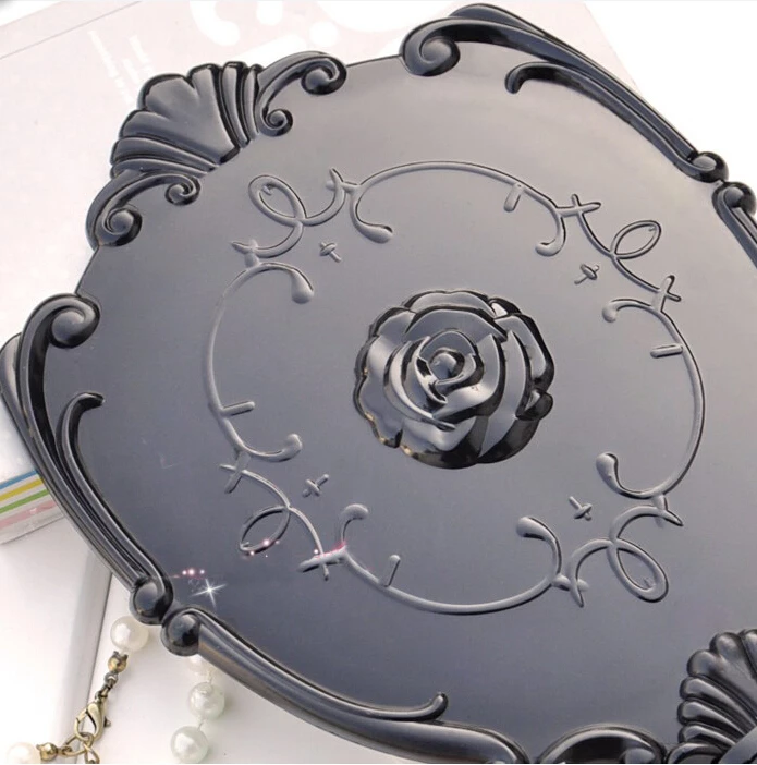 Винтаж Роза косметическое зеркало Пластик для макияжа милая девушка рука