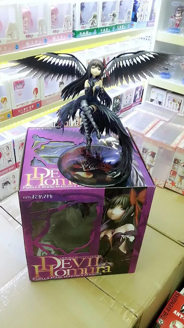 Аниме Мадока волшебная девушка Puella Magi Akemi Homura Devil Ver. 25 см ПВХ фигурка коллекция моделей кукол модель сексуальная девушка игрушка