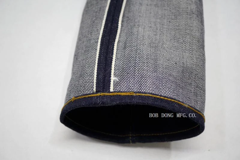 BOB DONG 23oz Flash Back Pockets Motorcycle Style Men's Jeans Selvage Denim Blue