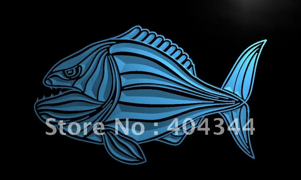 

LZ487- Piranha Fish Bar Beer Decor LED Neon Light Sign