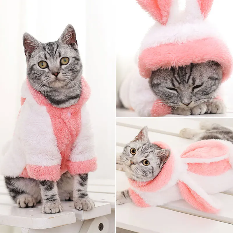 HOOPET Pet собака кошка теплый четыре фута и две милый костюм кролика осень зима |