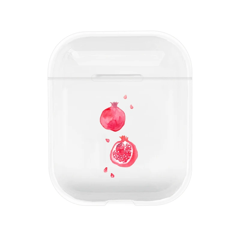 Прозрачный милый чехол с фруктами для Apple airpods, чехол, летний персиковый Bluetooth чехол для наушников Airpods, Жесткий Чехол - Цвет: I200480